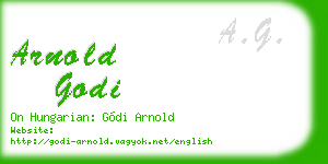 arnold godi business card